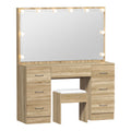 Oikiture LED Dressing Table with Mirror