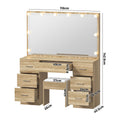 Oikiture LED Dressing Table with Mirror