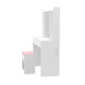 Oikiture Touch Control Dressing Table Set with LED Mirror & Charging Station White