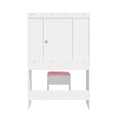 Oikiture Touch Control Dressing Table Set with LED Mirror & Charging Station White