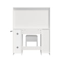 Oikiture Dressing Table Set with LED Bulbs & Drawers White