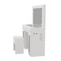 Oikiture Dressing Table Set LED Lights with 11 Drawers White
