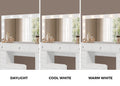 Oikiture Dressing Table Set LED Lights with 11 Drawers White