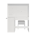Oikiture Make Up Table Set with LED Lights & 5 Drawers White