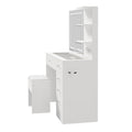 Oikiture Make Up Table Set with LED Lights & 5 Drawers White