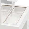 Oikiture Make Up Table Set with LED Lights & 5 Drawers White