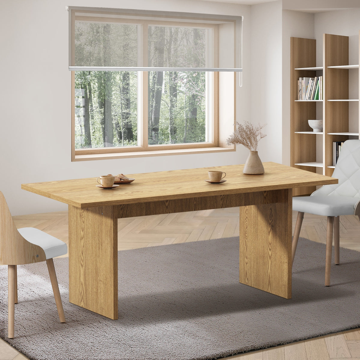 Oikiture 180cm  Rectangle Dining Table - Natural