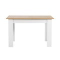 Oikiture Dining Table White & Wood - Default Title