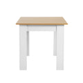 Oikiture Dining Table White & Wood - Default Title