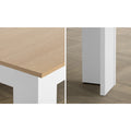 Oikiture Dining Table White & Wood - Default Title