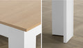 Oikiture Dining Table White & Wood - Default Title