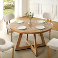 Oikiture 120cm Round Dining Table - Natural