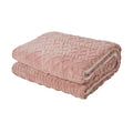 Bedra Bedding Sherpa Heated Electric Throw Rug - White - Flannel Pattern
