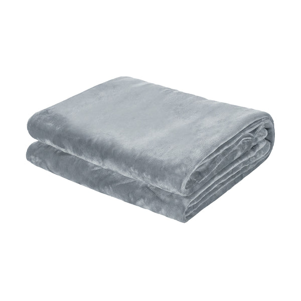 Bedra Bedding Heated Electric Throw Rug - Grey - Light Grey