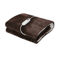 Bedra Bedding Electric Sherpa Throw Rug - Brown/White Sherpa