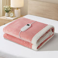 Bedra Bedding Electric Sherpa Throw Rug - Pink/White Sherpa
