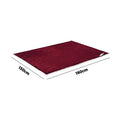 Bedra Bedding Sherpa Heated Electric Throw Rug - White - Flannel Burgundy