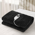 Bedra Bedding Electric Flannel Throw Rug - Black Flannel