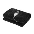 Bedra Bedding Electric Flannel Throw Rug - Black Flannel