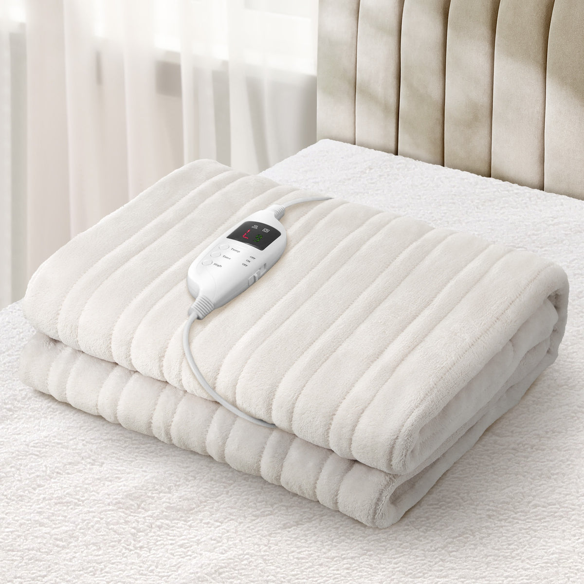 Bedra Flannel Heated Throw Rug - Electric