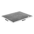Bedra Bedding Electric Flannel Throw Rug - Silver Flannel