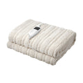 Bedra Bedding Electric Flannel Throw Rug - Burgundy Sherpa