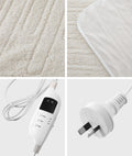 Bedra Bedding Sherpa Heated Electric Throw Rug - Burgundy