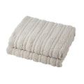 Bedra Bedding Electric Flannel Throw Rug - Beige Sherpa