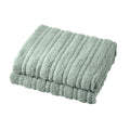 Bedra Bedding Electric Flannel Throw Rug - Green Sherpa