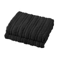 Bedra Bedding Electric Flannel Throw Rug - Black Sherpa