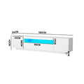 Oikiture LED 180cm Entertainment Unit - White