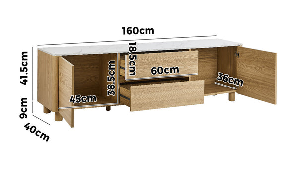 Oikiture Entertainment Unit - Natural - Coco