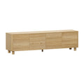 Oikiture TV Cabinet Entertainment Unit Stand 180cm Storage Shelves 4 Doors