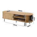Oikiture Entertainment Unit - Oak - Cabinet
