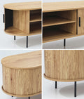 Oikiture Entertainment Unit - Oak - Cabinet