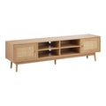 Oikiture Rattan Entertainment Unit - Oak