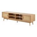 Oikiture Rattan Entertainment Unit - Oak