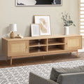 Oikiture Rattan Entertainment Unit - Oak