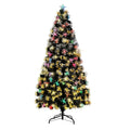 Tinseltown LED Christmas Tree 1.8M 6FT Xmas trees Optic Fibre Snow Multi Colour