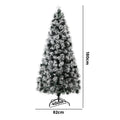 Tinseltown LED Christmas Tree 1.8M 6FT Xmas trees Optic Fibre Snow Multi Colour