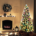 Tinseltown LED Christmas Tree 1.8M 6FT Xmas trees Optic Fibre Snow Multi Colour