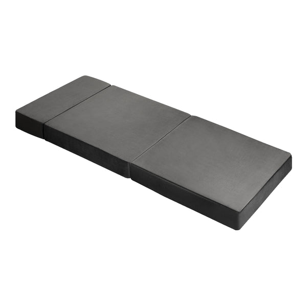 Bedra Folding Mattress Cushion with Built in Pillow Single - Grey