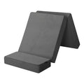 Bedra Folding Mattress Cushion with Built in Pillow Single - Grey