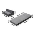 Bedra Corduroy Tri-Fold Folding Mattress Single
