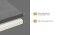 Bedra Corduroy Tri-Fold Folding Mattress Single