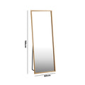 Oikiture Full Length Floor Mirror Freestanding Wooden Frame 166x60cm - product image 4