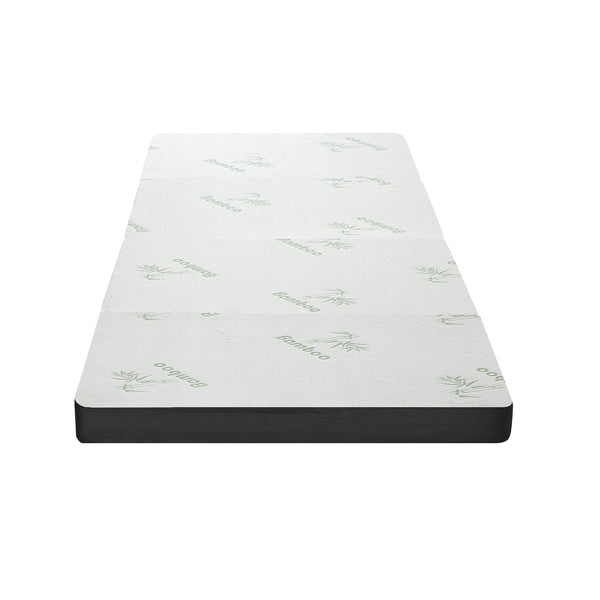 Bedra Bedding Bamboo Folding Mattress Cushion - Black & White