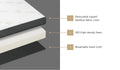 Bedra Bedding Bamboo Folding Mattress Cushion - Black & White