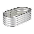 Livsip Oval Raised Garden Bed Galvanised Steel Planter 160x80x42cm Silver - product image 2