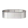 Livsip Oval Raised Garden Bed Galvanised Steel Planter 160x80x42cm Silver - product image 3